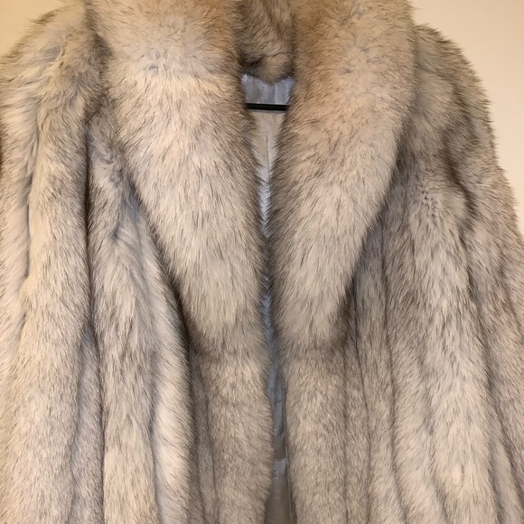 100% Real fox fur coat